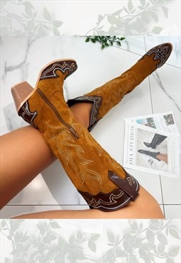Cowboy boots Brown western cowgirl boots