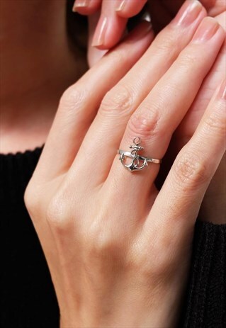 ANCHOR STERLING SILVER RING