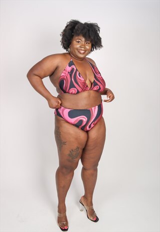 'CETO' FULL COVERAGE BIKINI BOTTOMS IN PINK
