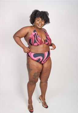 'CETO' Full Coverage Bikini Bottoms In Pink