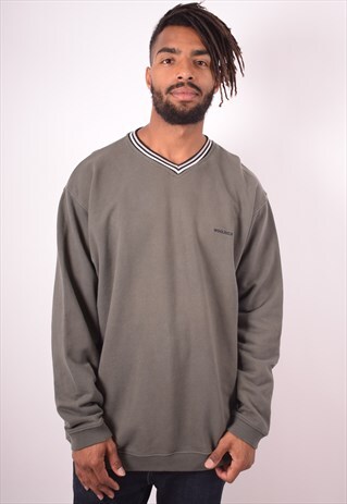 WOOLRICH MENS VINTAGE SWEATSHIRT JUMPER XL KHAKI 90S