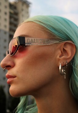 y2k Vintage nos Jean Paul Gaultier swarovski pink sunglasses