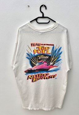 Vintage Hanes nitro beach racing white T-shirt XL 