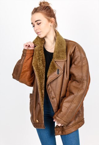 VINTAGE SHEARLING JACKET J239