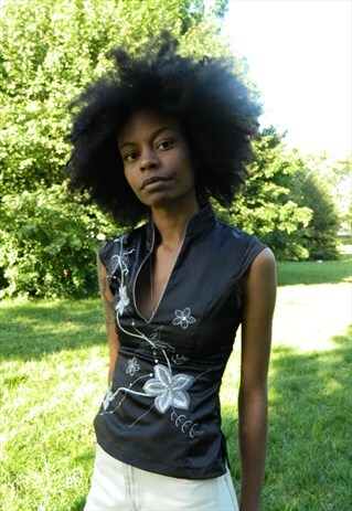 BLACK CHINESE STYLE TOP