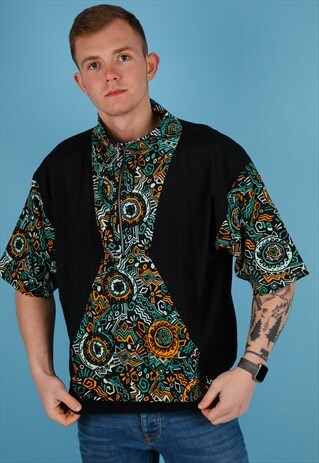 VINTAGE PATTERN SHIRT IN MULTI NJ658