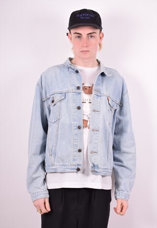 LEVI'S MENS VINTAGE DENIM JACKET XL BLUE 90'S