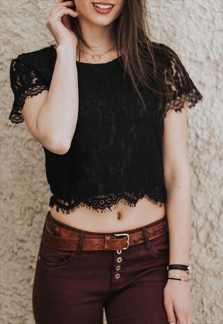 GABI LACE CROP TOP