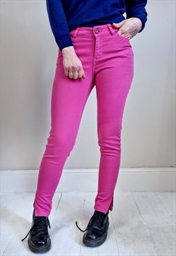 Secondhand Pink Zip Slim Fit Jeans