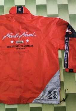 Vintage Karl Kani tapered packable hoodie windbreaker jacket