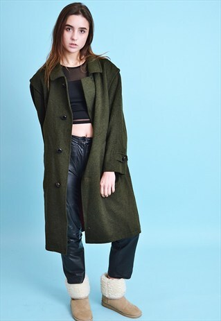 90'S RETRO CLASSIC CUT MINIMALIST OVERSIZED DADS WARM COAT