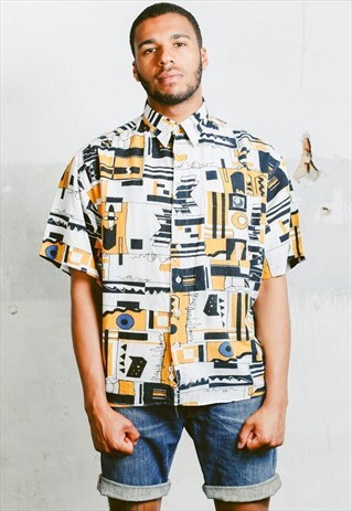 VINTAGE ABSTRACT PATTERNED SHIRT