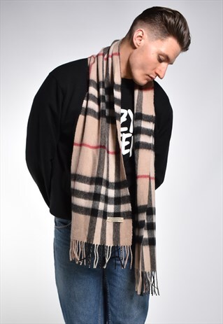 2010S BURBERRY NOVA CHECK CASHMERE SCARF