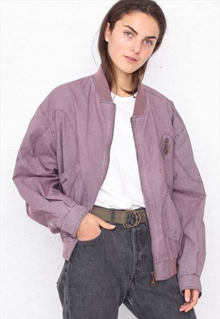 VINTAGE PURPLE BOMBER JACKET