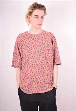 MENS VINTAGE T-SHIRT TOP LARGE MULTI 90'S