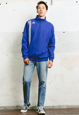 VINTAGE ADIDAS 1/4 ZIP SWEATSHIRT