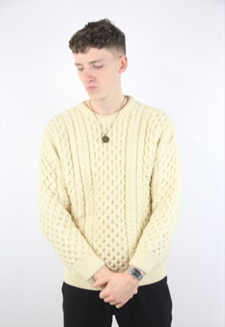VINTAGE ARAN WOOL JUMPER