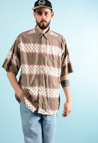 VINTAGE PATTERN SHIRT.