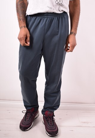 ADIDAS MENS VINTAGE TRACKSUIT TROUSERS SMALL GREY 90S