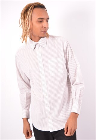 VINTAGE YVES SAINT LAURENT SHIRT STRIPES WHITE