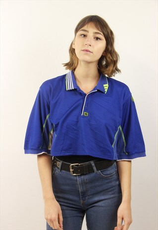 VINTAGE ADIDAS CROPPED POLO SHIRT
