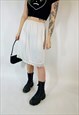 VINTAGE 90S 00S Y2K GRUNGE SATIN SHEER LACE MIDI SKIRT