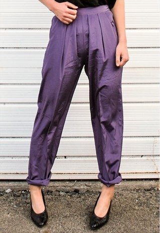 VINTAGE 90S PURPLE SILKY TROUSERS