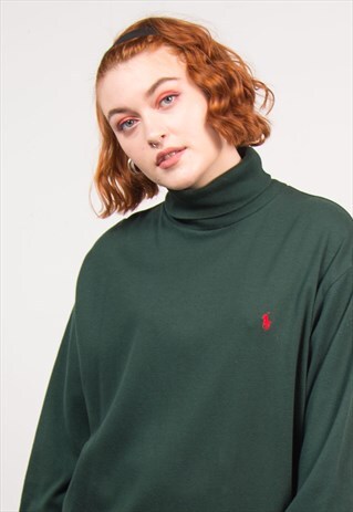 RALPH LAUREN TURTLE NECK JUMPER SWEATSHIRT