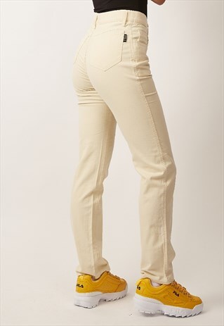 RARE VINTAGE HIGH WAISTED SOFT TOUCH BEIGE FENDI JEANS