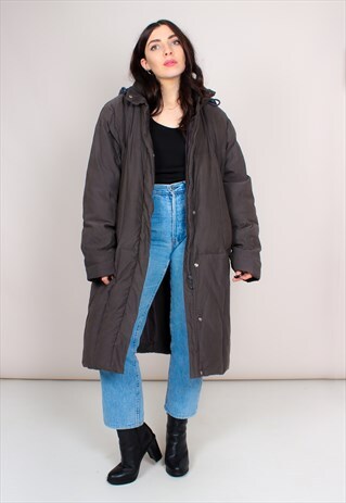 VINTAGE 90S OVERSIZED LONG LINE PUFFER JACKET