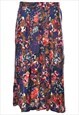 Vintage Floral Print Skirt - S