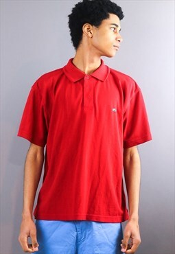 vintage red lacoste polo Shirt