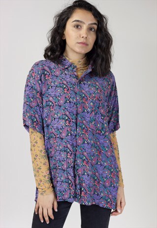 VINTAGE 90S ABSTRACT PATTERNED SHIRT