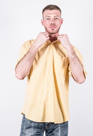 VINTAGE TOMMY HILFIGER SHIRT IN YELLOW CHECKS