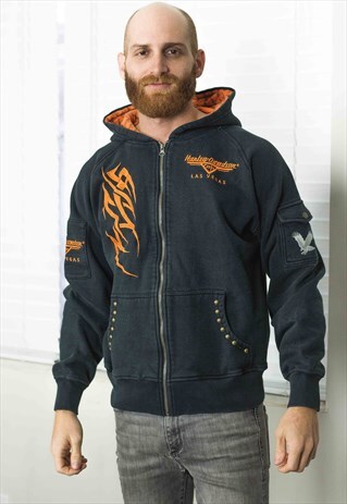 VINTAGE HARLEY DAVIDSON HOODIE SWEATSHIRT LOGO 90S M 31