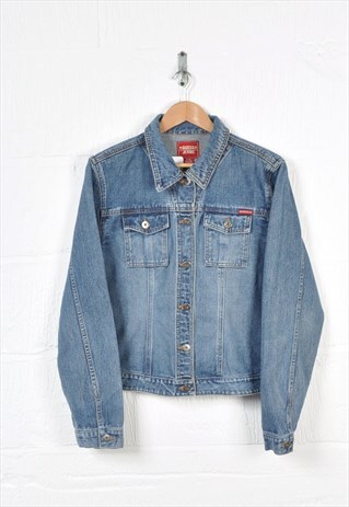 VINTAGE GUESS JEANS DENIM JACKET BLUE LADIES LARGE