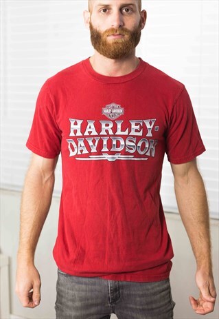 VINTAGE HARLEY DAVIDSON T-SHIRT LOGO 90S S 7.5