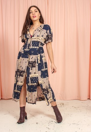 VINTAGE 90S MIDI DRESS IN FLORAL PRINT