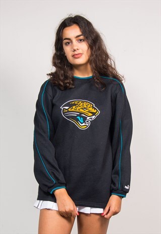 VINTAGE 90'S PUMA NFL JACKSONVILLE JAGUARS SWEATSHIRT JUMPER