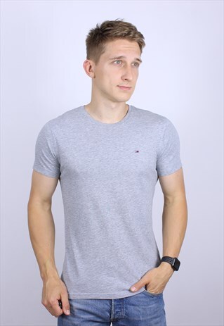 VINTAGE TOMMY HILFIGER MENS LOGO T-SHIRT TOP