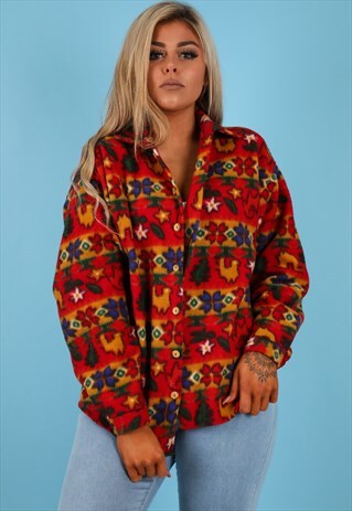 VINTAGE AZTEC PATTERN SHIRT IN MULTI NS236