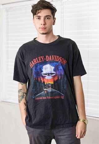 VINTAGE HARLEY-DAVIDSON T-SHIRT LOGO 90S XL 9.7