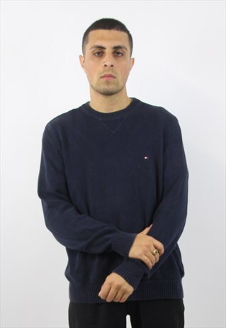 VINTAGE TOMMY HILFIGER NAVY JUMPER
