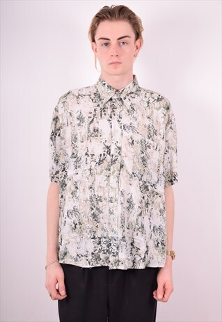 MENS VINTAGE SHIRT XL MULTI 90S
