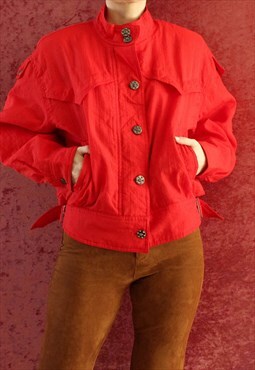 Vintage Jacket Red Autumn Winter T300