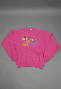 Vintage Walking Croc Graphic Sweatshirt in Pink