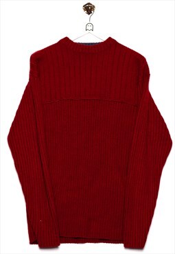 Vintage  point zero  Pullover Plain Look Red