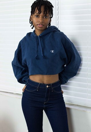 VINTAGE CHAMPION CROP TOP REWORKED LOGO 90S XL 17.1