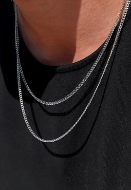 30" 2.5mm Connell Curb 925 Sterling Silver Necklace Chain