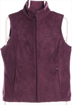 Vintage 90's Columbia Fleece Embroidered Vest Gilet Purple W